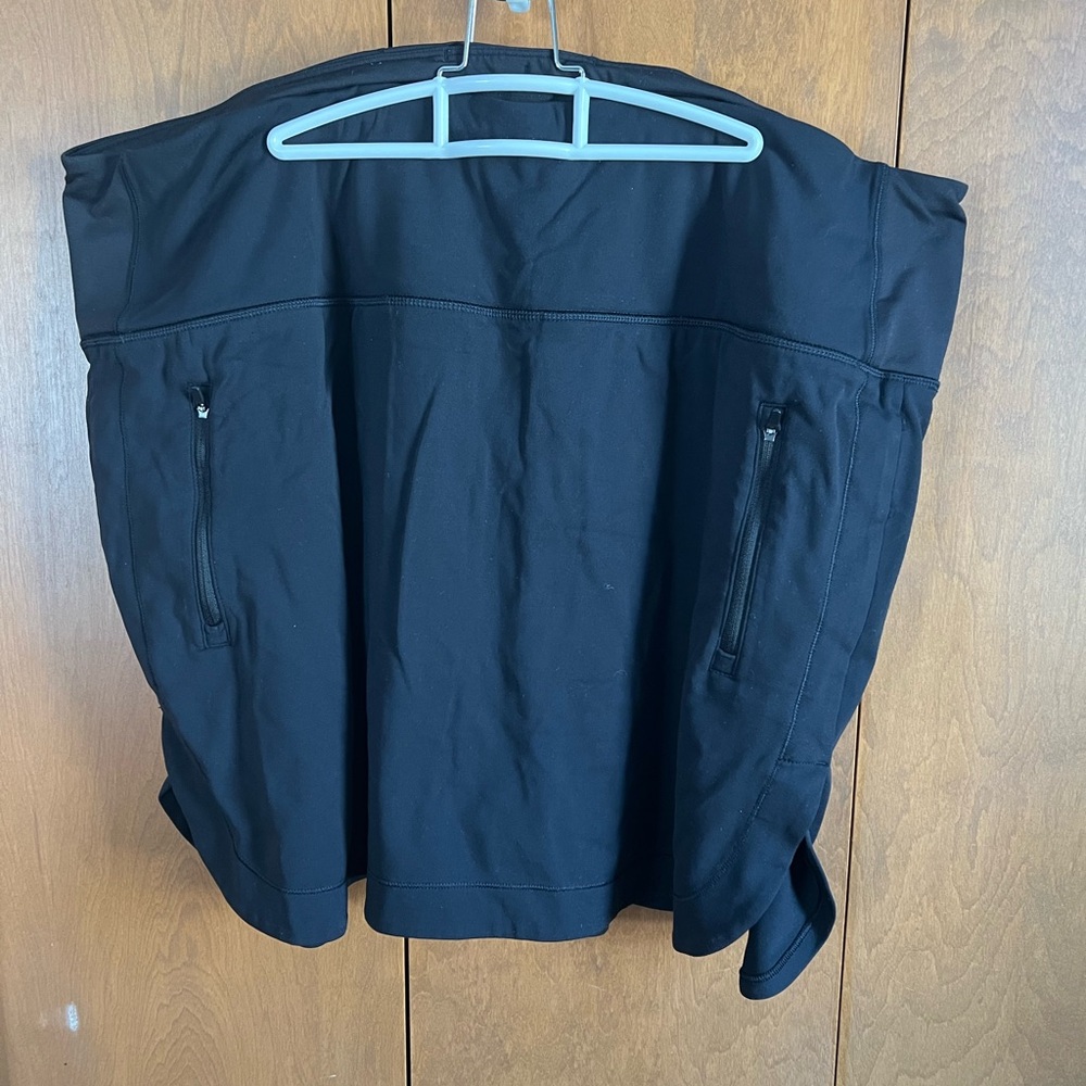 Athleta Black Athletic Skirt with Zip Pockets
